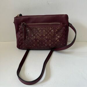 Dark Red Maroon Crossbody Bag